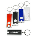 Classic Rectangular LED Flashlight with Split Key Ring